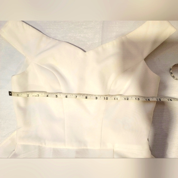 Adelyn Rae Size XS Off Shoulder Layered Sheath Dress Ivory Women - Picture 3 of 6